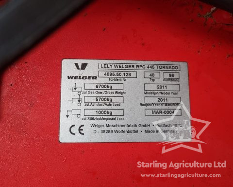 Lely Welger RPC445 Tornado Baler Combination