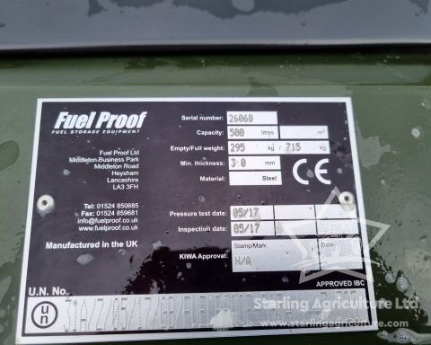Fuel Proof 500lt Bunded Tank