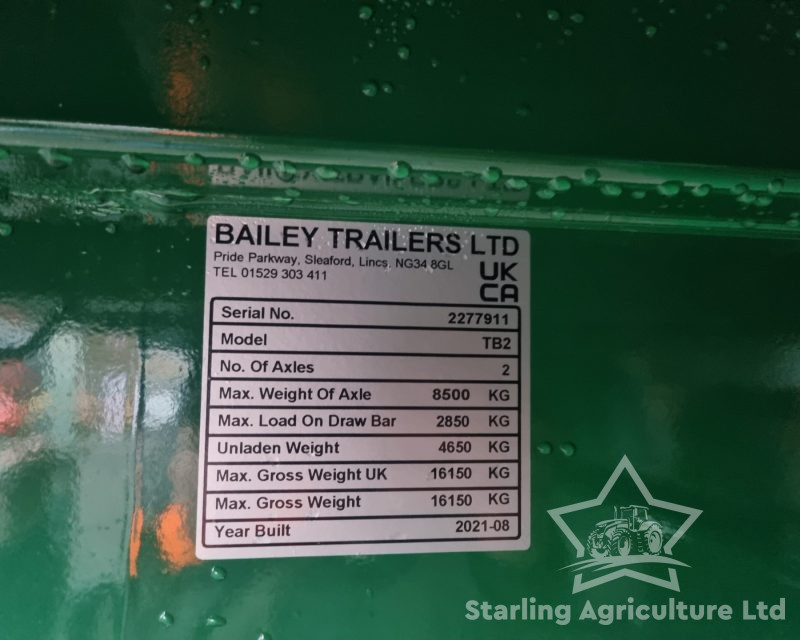 Bailey TB2 11T Grain Trailer