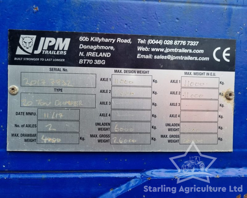 JPM 20T Dump Trailer.