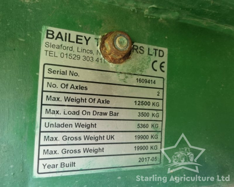 Bailey 14.5T Root & Silage Trailers