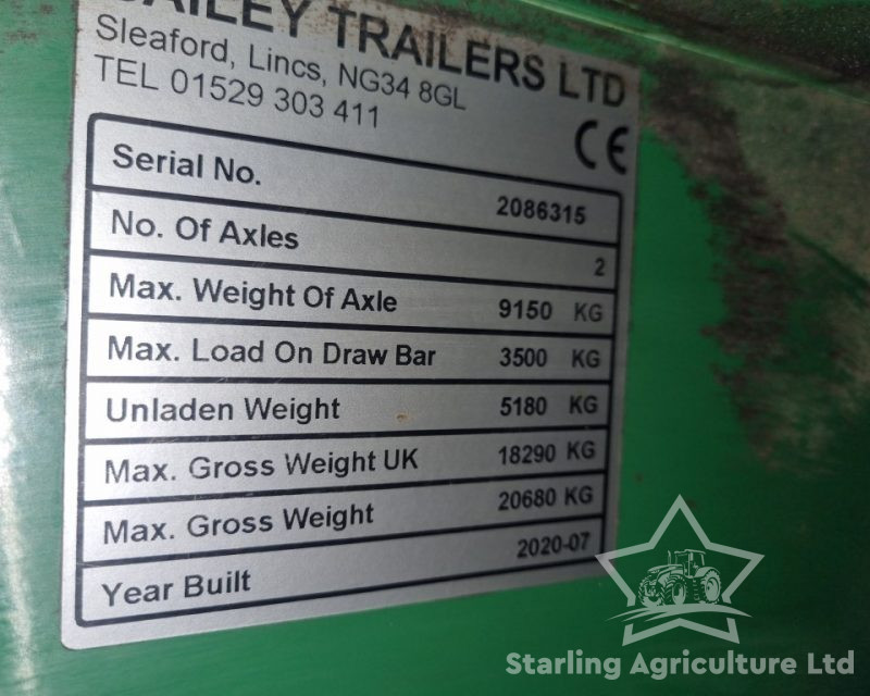 Bailey 15T 9m Low Loader