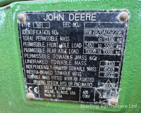 John Deere 7820 50kph.