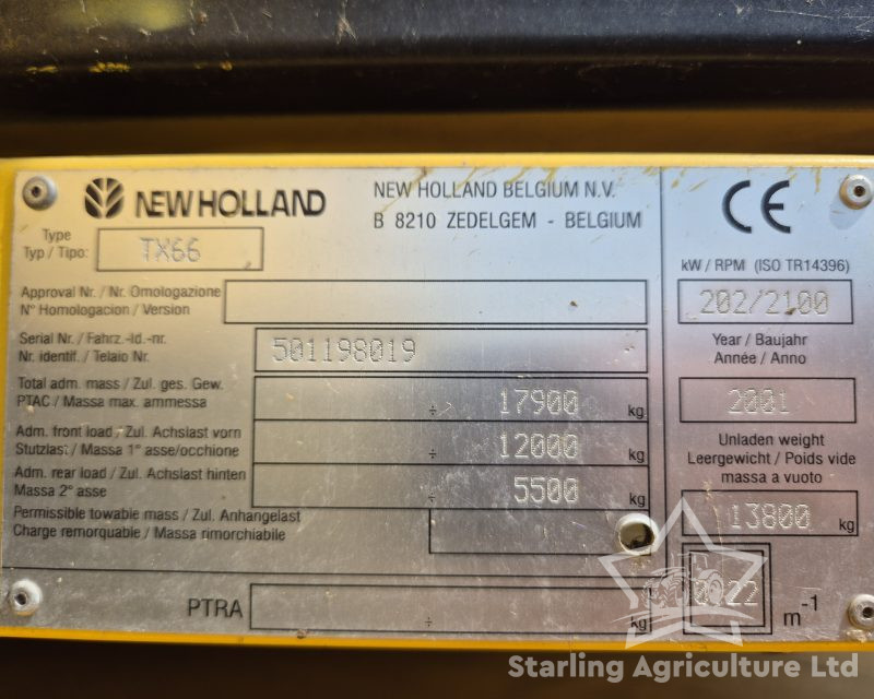 New Holland TX66 Combine