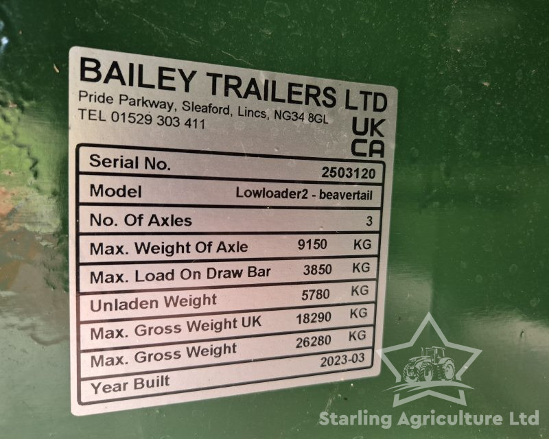 Bailey 8m 20T Low Loader