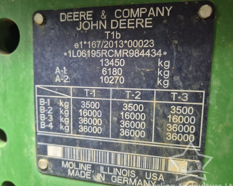 John Deere 6195R Premium