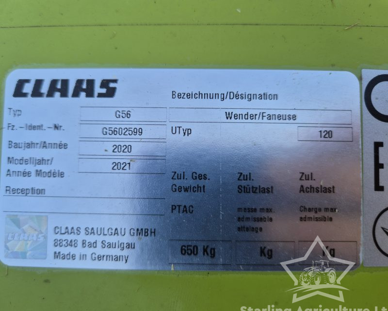 Claas Volto 55 Tedder