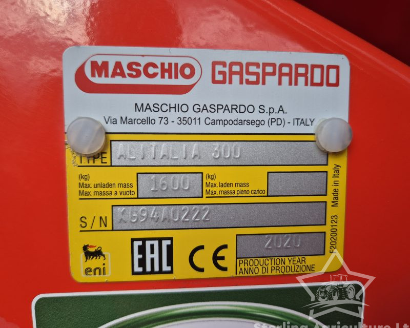 Maschio DMR 3000 Power Harrow with Alitalia 300 Drill