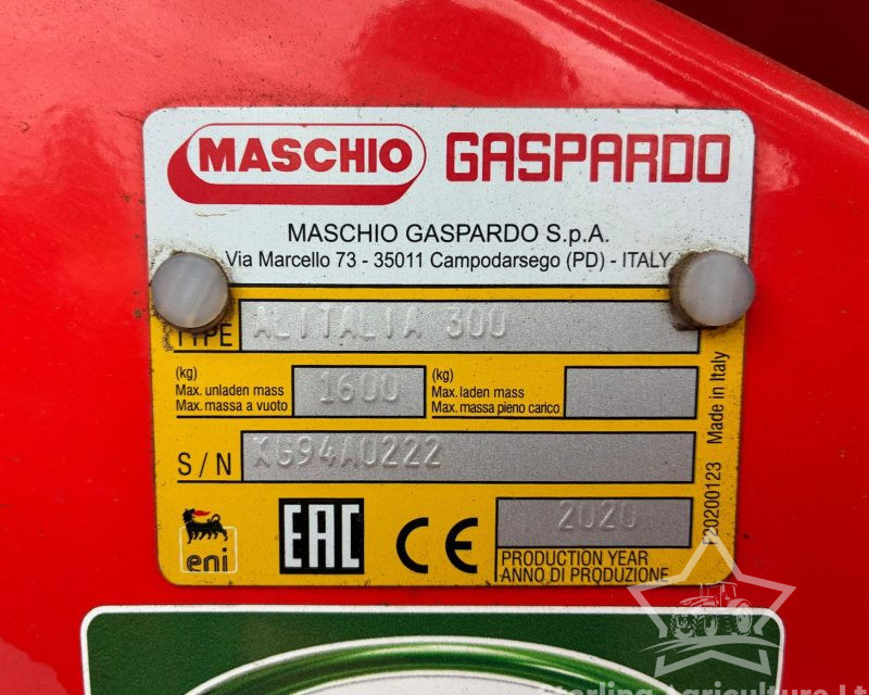 Maschio DMR 3000 Power Harrow with Alitalia 300 Drill